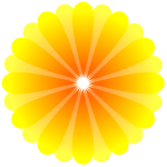 A Yellow Gerbera, drawn in Inkscape